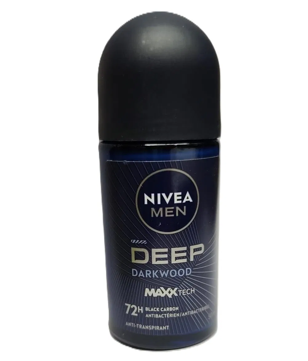 Мужской роликовый дезодорант NIVEA Men Deep Black Carbon Dark Wood, 6 x 50 мл Nivea