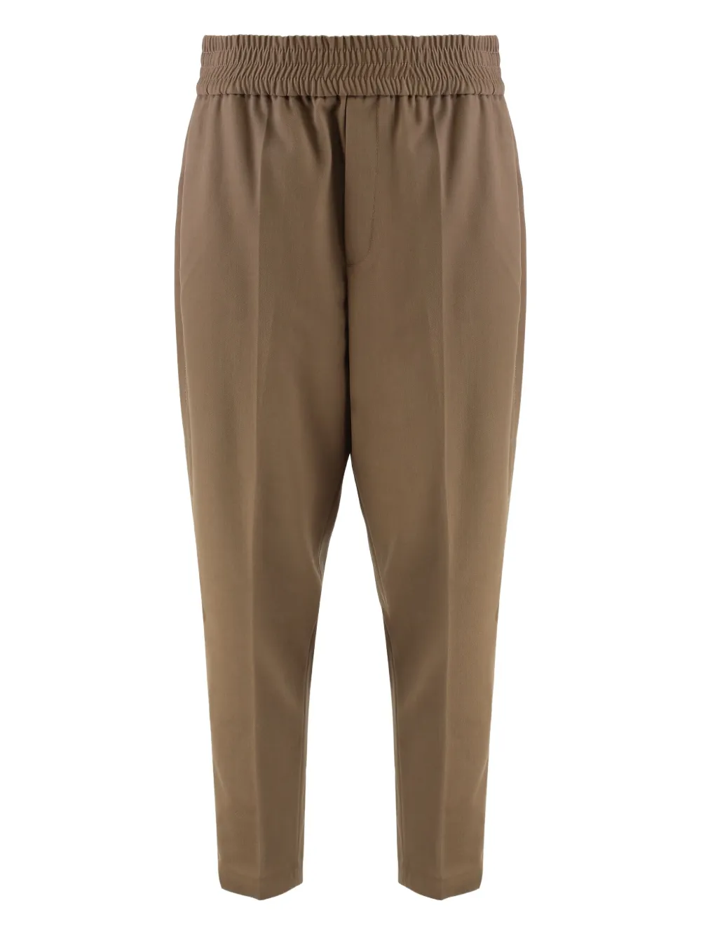 

Шерстяные брюки с эластичным поясом Brunello Cucinelli, коричневый