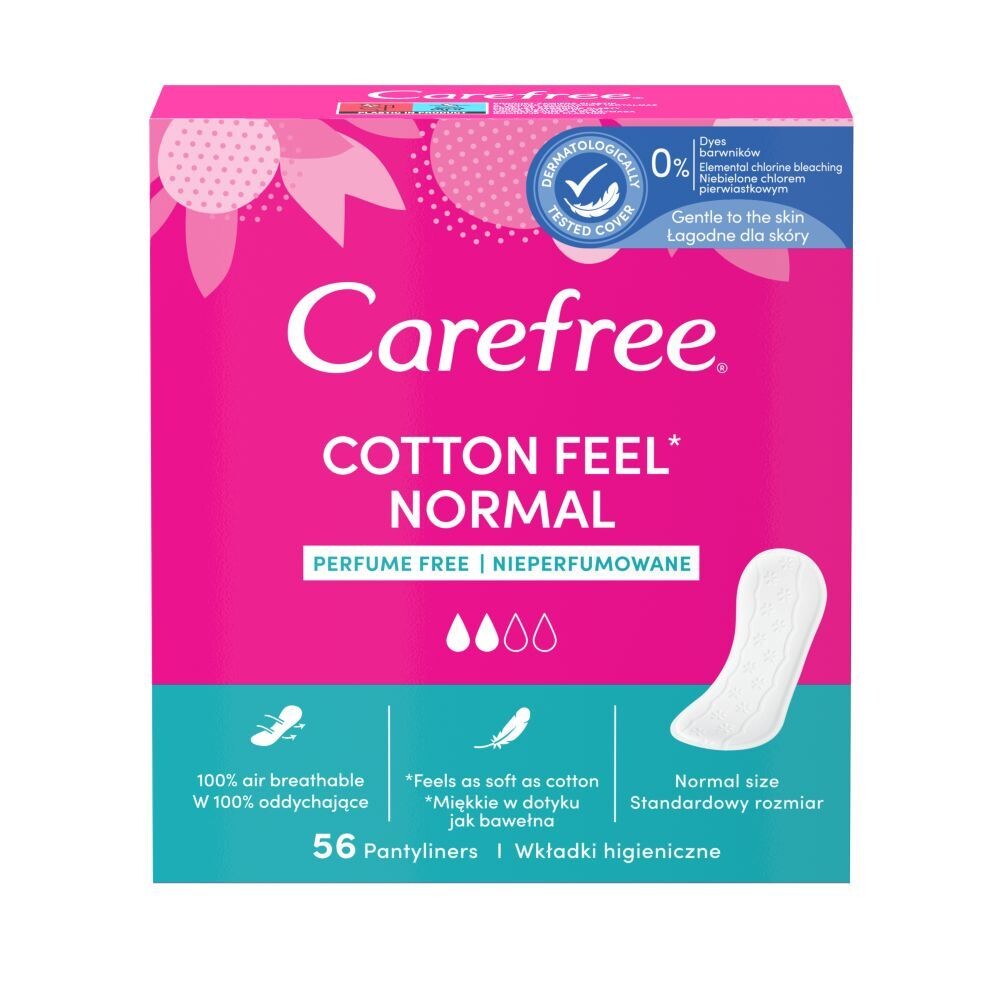 

Carefree Cotton Feel Normal ежедневные прокладки, 56 шт.