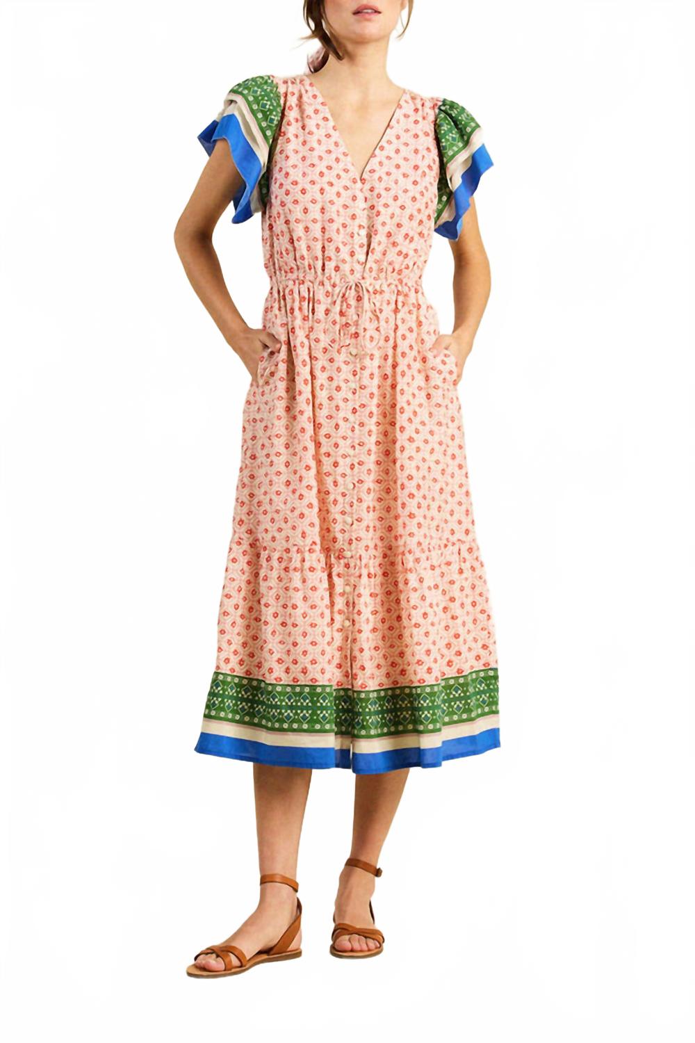 

Платье миди Кристин с каймой Санторини TROVATA, Santorini Border