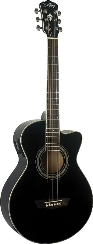 

Акустическая гитара Wahsburn Festival EA10B Petite Jumbo Cutaway Acoustic-Electric Guitar - BLACK