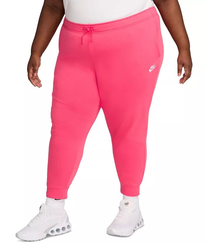 

Спортивные брюки-джоггеры Plus Size Active Sportswear Club средней посадки из флиса Nike, фиолетовый