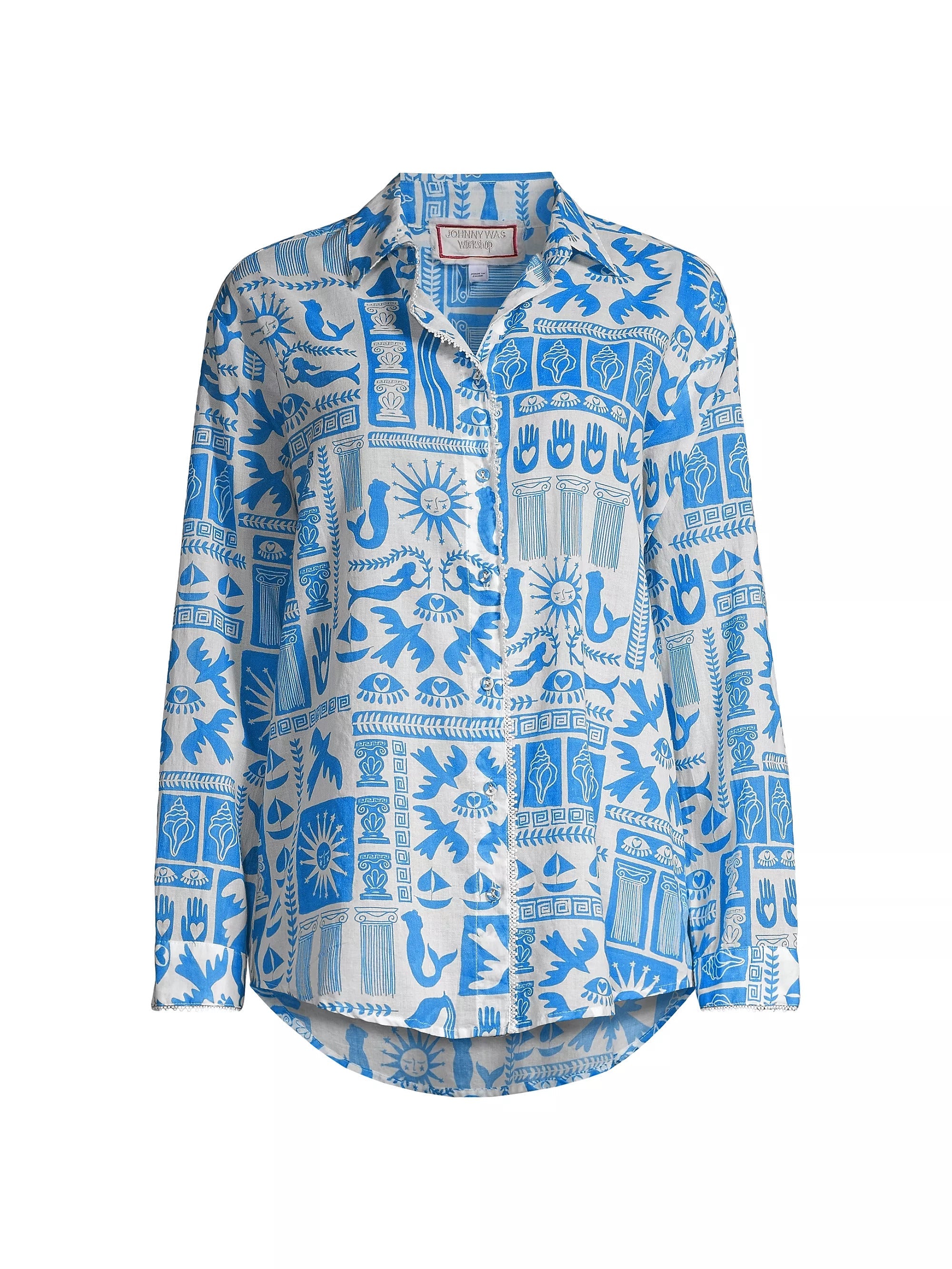 

Женская рубашка Johnny Was Acantha oversize, многоцветная, цвет multi