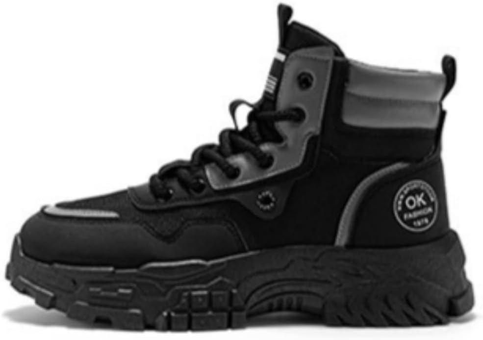 

Мужские походные ботинки на шнуровке, спортивная обувь для мужчин, повседневная удобная обувь для прогулок на улице, легкая, дышащая, с нескользящей подошвой, для путешествий и отдыха Lokolucx, черный