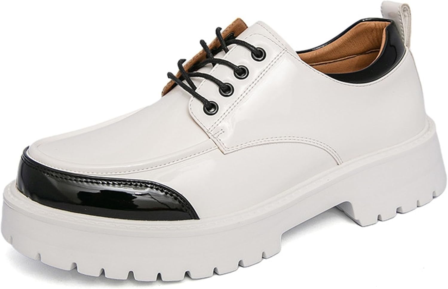 

Мужские оксфорды из лакированной кожи с нескользящей подошвой Azagneem, белый