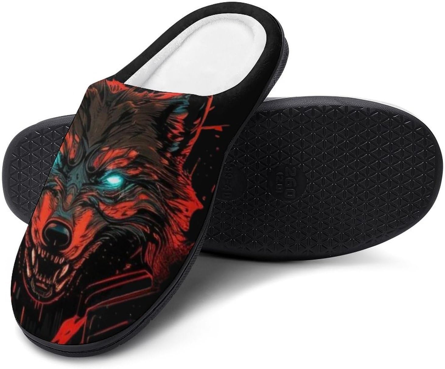 

Крутые и властные тапочки с рисунком викинга-волка, теплые тапочки на подкладке, зимние хлопковые туфли для дома и улицы Yxhzyhy, Viking Wolf