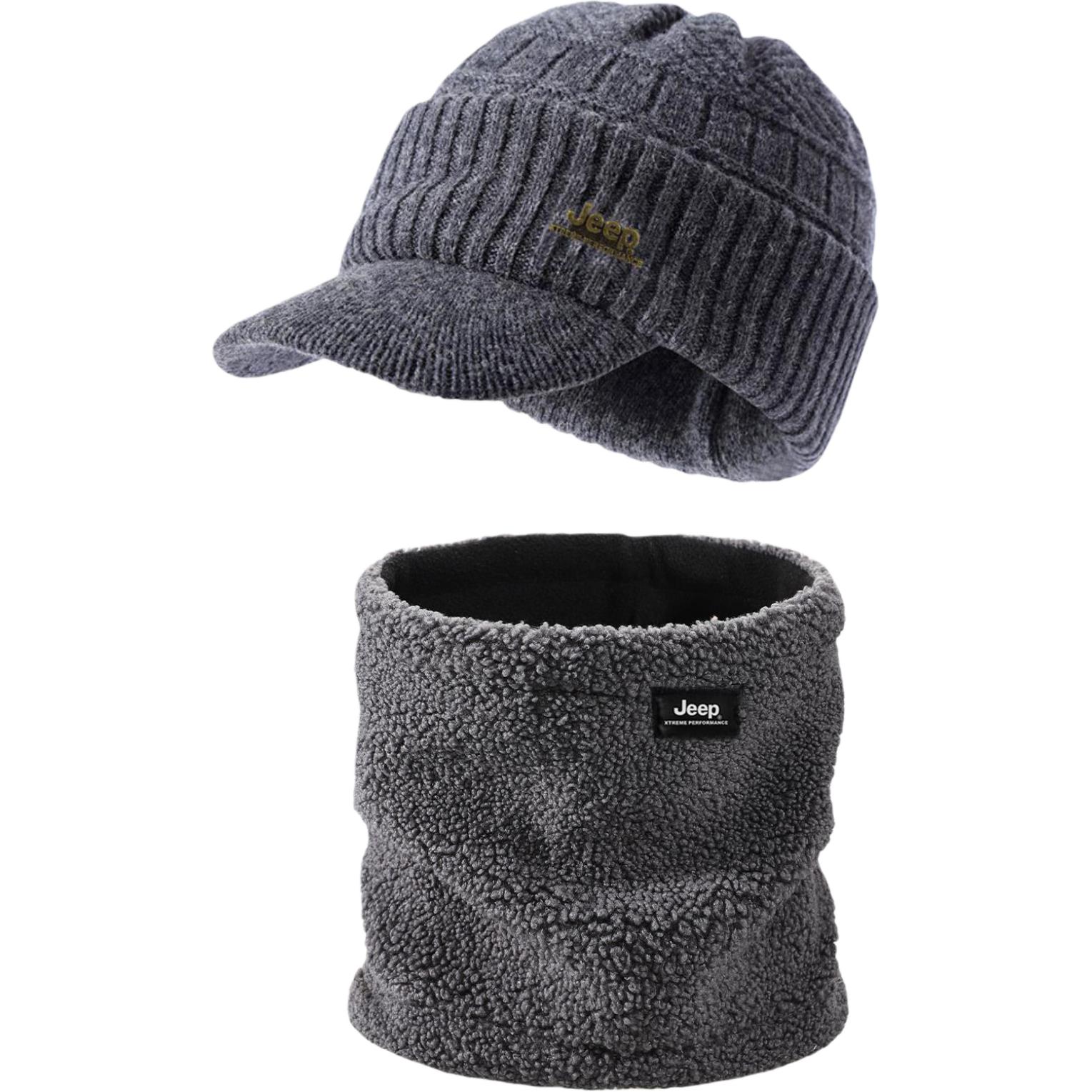

Шапка Unisex Jeep, серый 2-piece set (hat+scarf)
