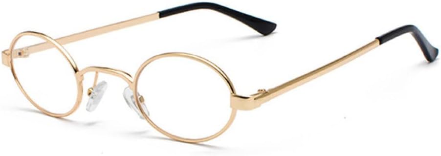 

Мужские солнцезащитные очки в овальной оправе, металлический панк, женские ретро-очки, круглые очки в стиле стимпанк, защита от ультрафиолета UV400 LANGSER, C8 Gold-clear