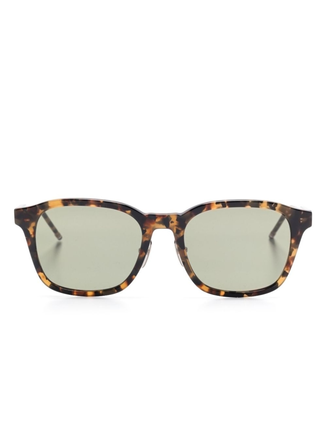 

Солнцезащитные очки черепаховой расцветки Thom Browne Eyewear, коричневый