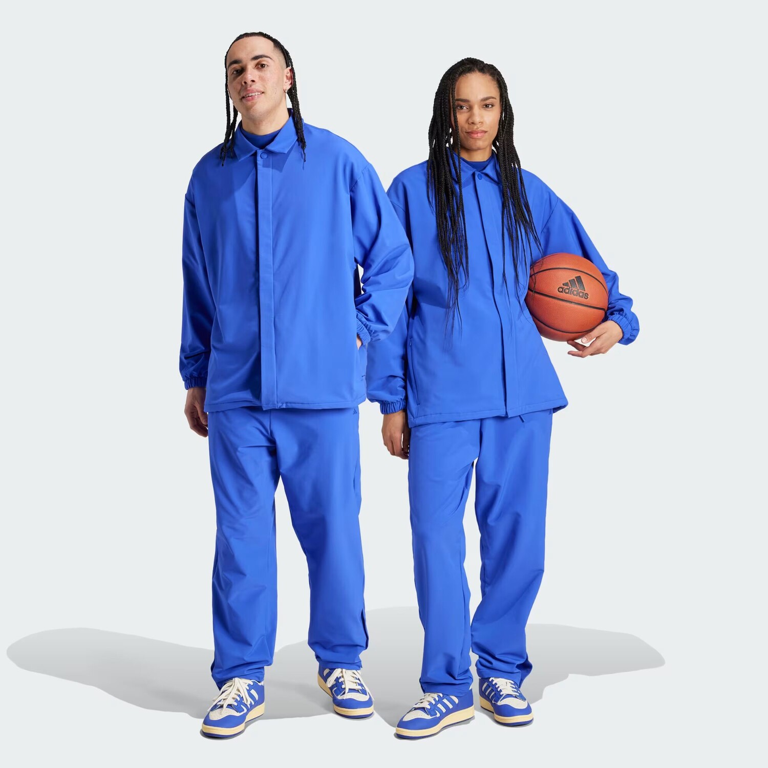 

Баскетбольные брюки с кнопками Adidas, цвет Lucid Blue