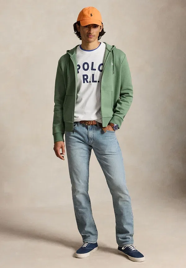 Толстовка с капюшоном на молнии Double Knit Full Zip, Polo Ralph Lauren, цвет хаки — фото 2