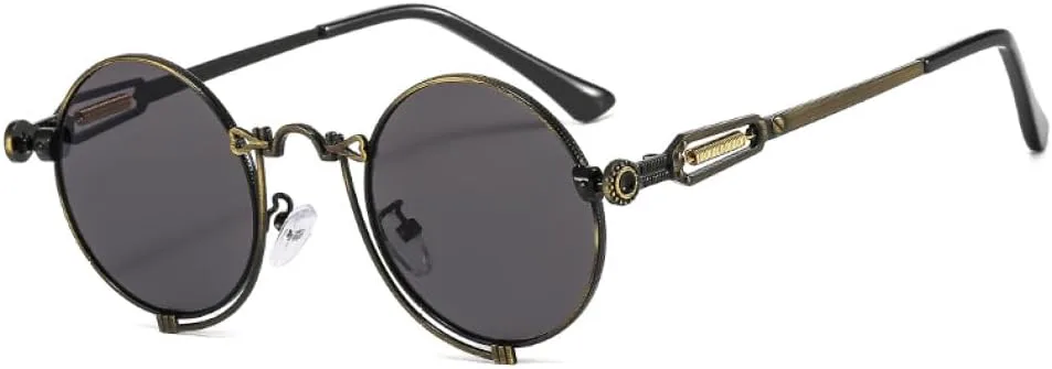 

MUTYNE Модные круглые солнцезащитные очки для женщин и мужчин с градиентными линзами, оправой из сплава с резьбой, роскошные винтажные солнцезащитные очки UV400, C1