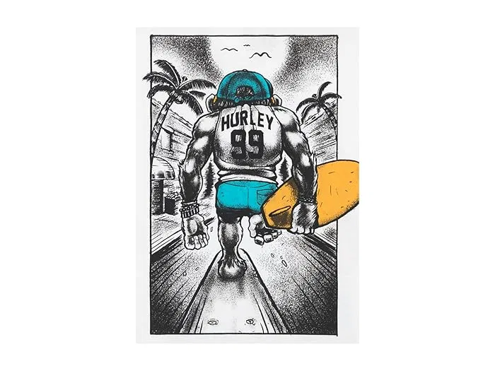 Футболка с принтом Beach Monkey Hurley Kids, White — фото 4