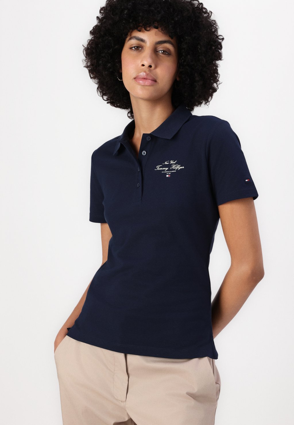 

Рубашка поло SLIM SCRIPT GRAPHIC POLO Tommy Hilfiger, темно-синий