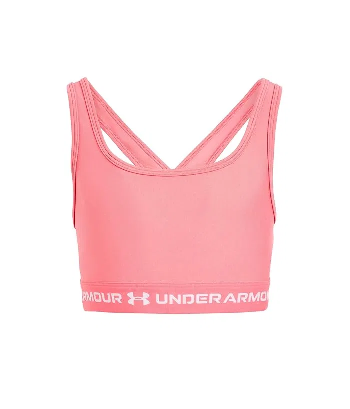 Спортивный топ Cross-Back Mid-Impact Under Armour Kids, Bittersweet Pink/White