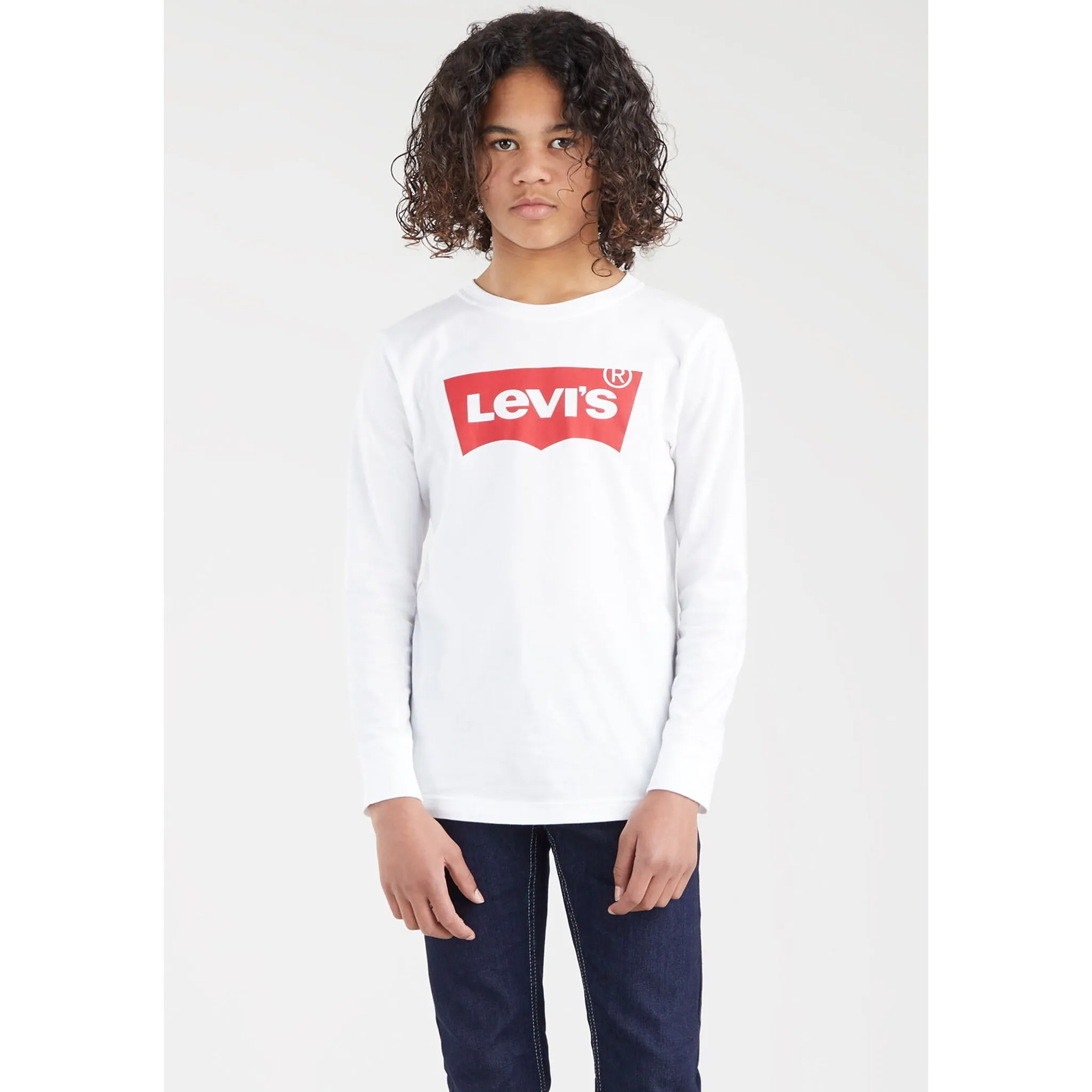 Детская рубашка с длинными рукавами Levi's "L/S BATWING TEE", для МАЛЬЧИКОВ Levi'S Kids, белый — фото 2