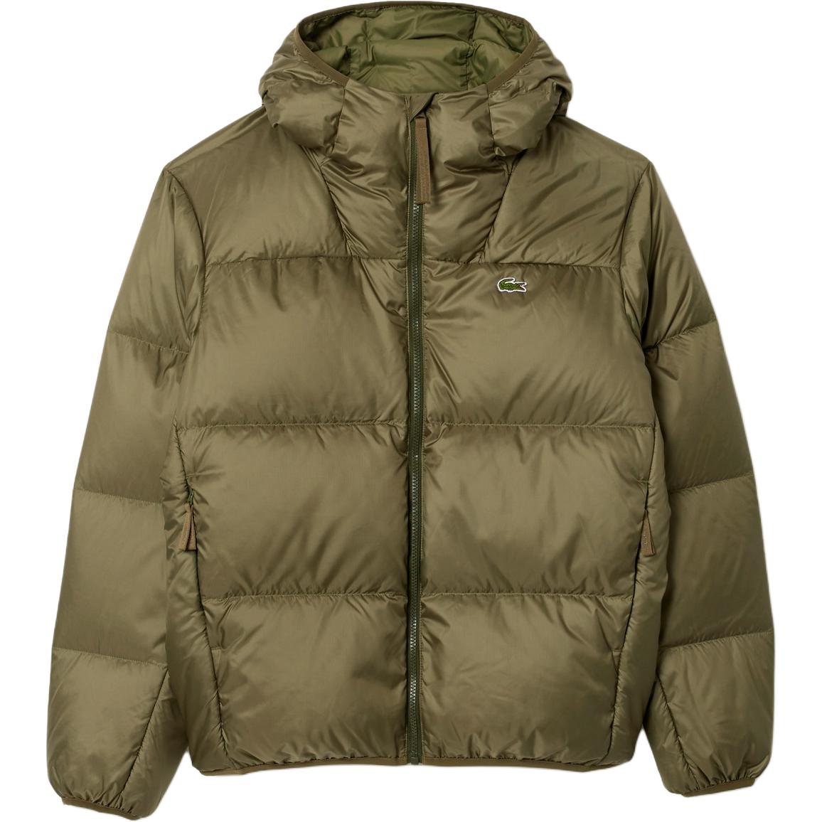 

LACOSTE Мужская пуховая куртка оливкового цвета, Olive Green