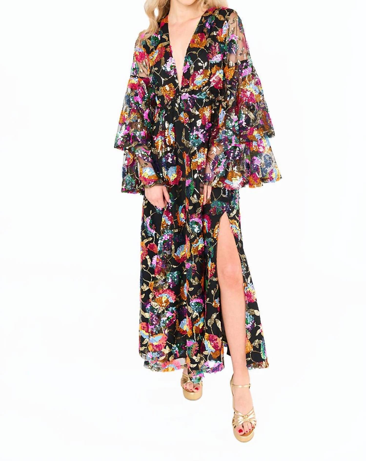 

Платье макси Colette в разноцветном принте BUDDYLOVE, мультиколор