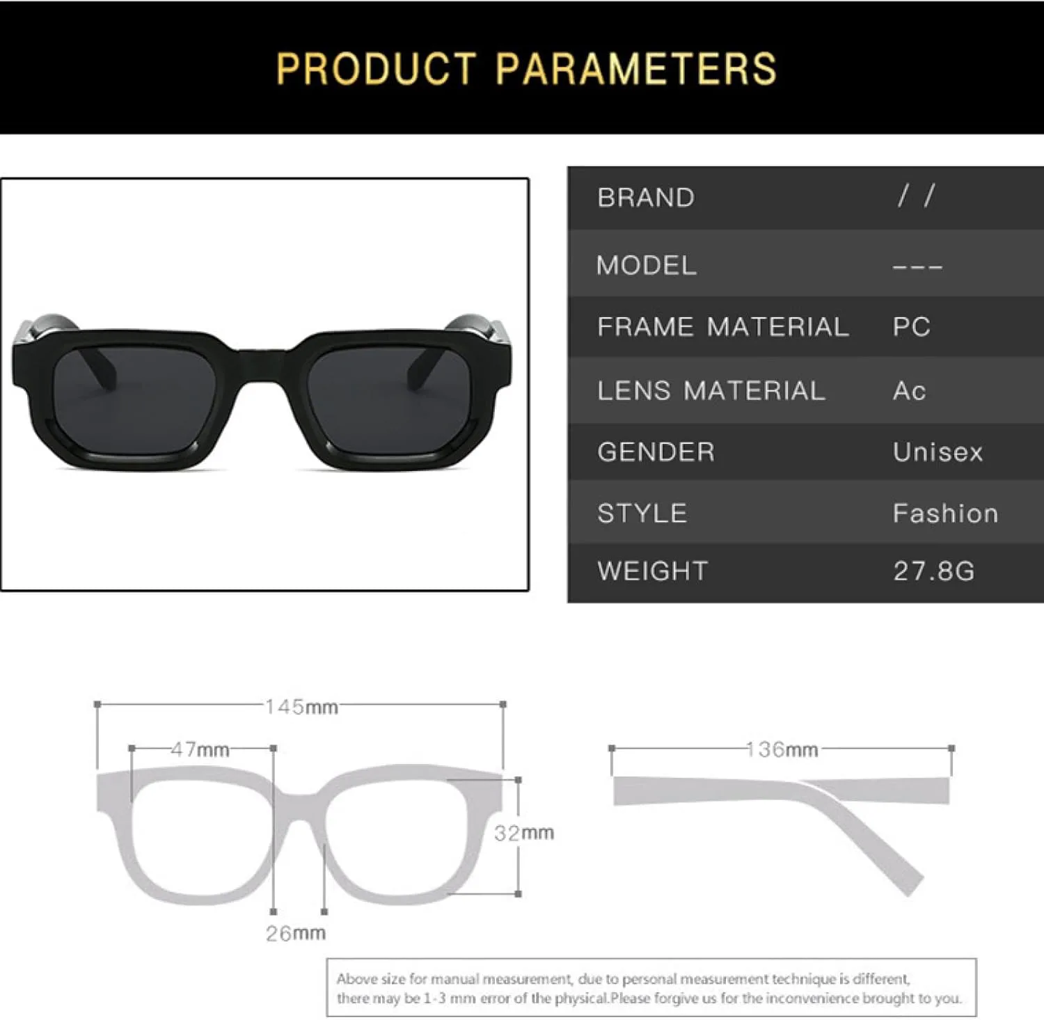 

Винтажные мужские солнцезащитные очки в прямоугольной оправе, модные ретро-солнцезащитные очки класса люкс с защитой от УФ-излучения UV400 для женщин TVTBBVV, 11