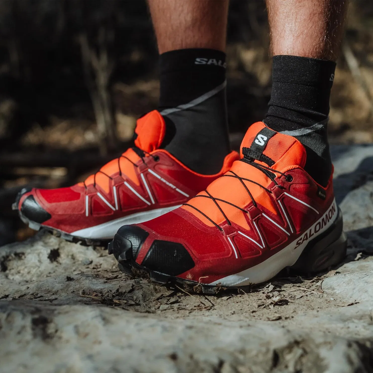 Кроссовки для трейлраннинга Salomon, Red Dahlia/White/Black — фото 2