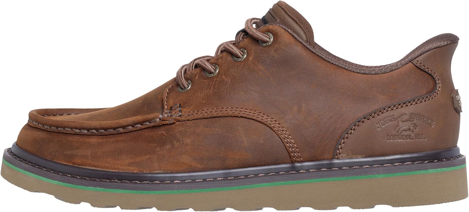 Мужские кожаные мокасины Skechers John Deere Brockman с эластичной застежкой, Cdb — фото 3