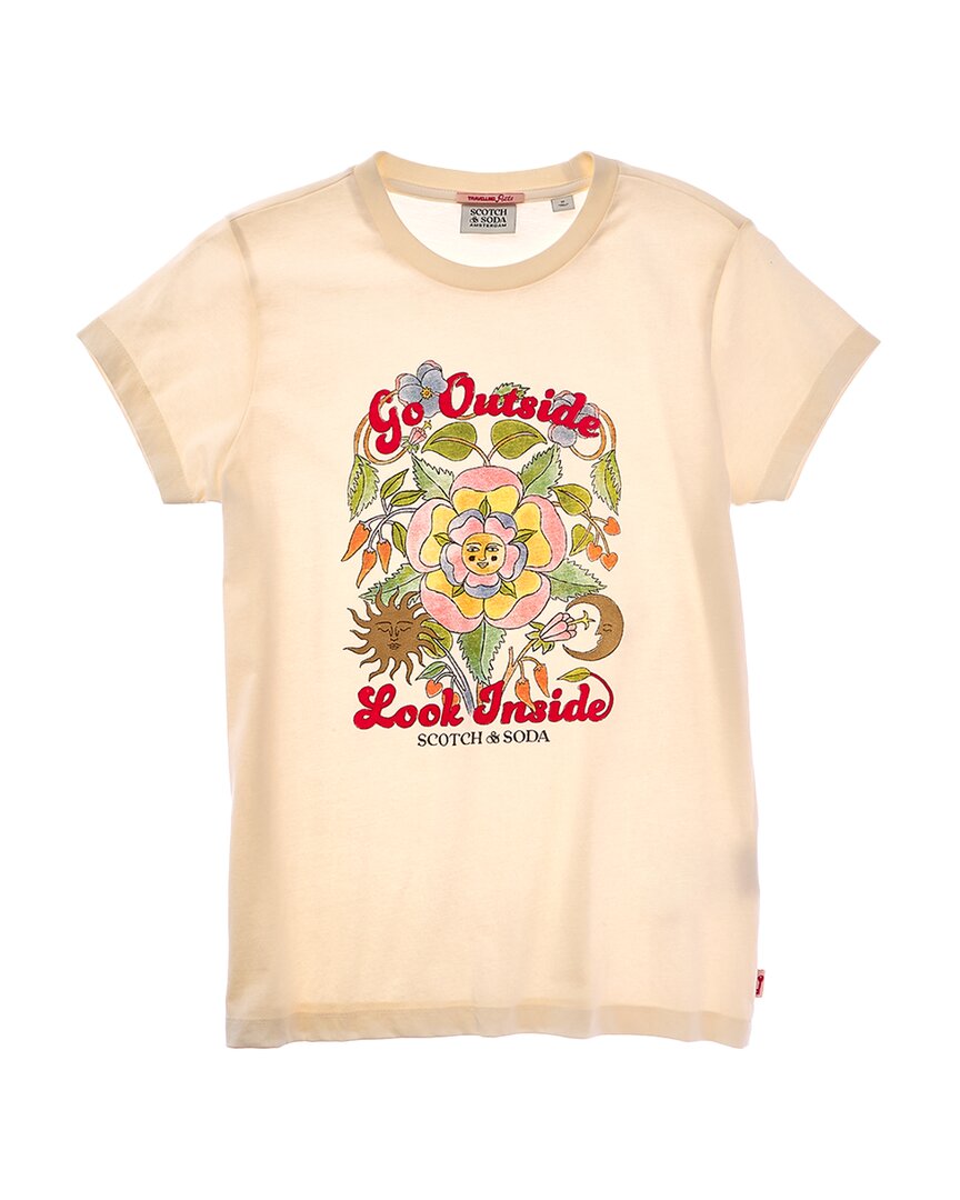 

Футболка Regular Fit Printed Scotch & Soda, белый