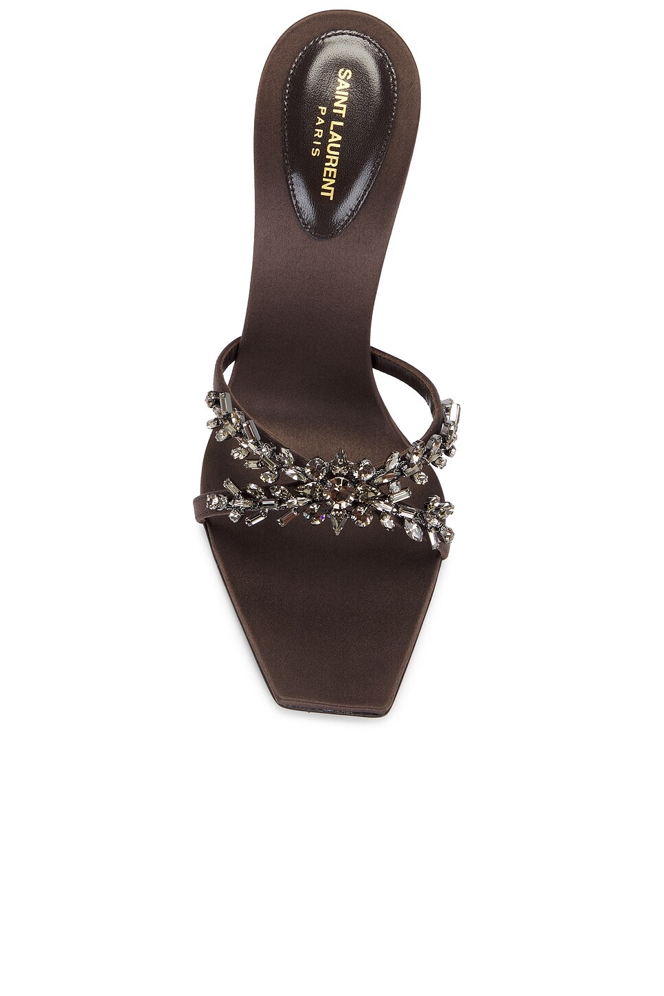 Женские сандалии Lydia Sandal Saint Laurent, цвет Roast Brown & Dark Rust — фото 3