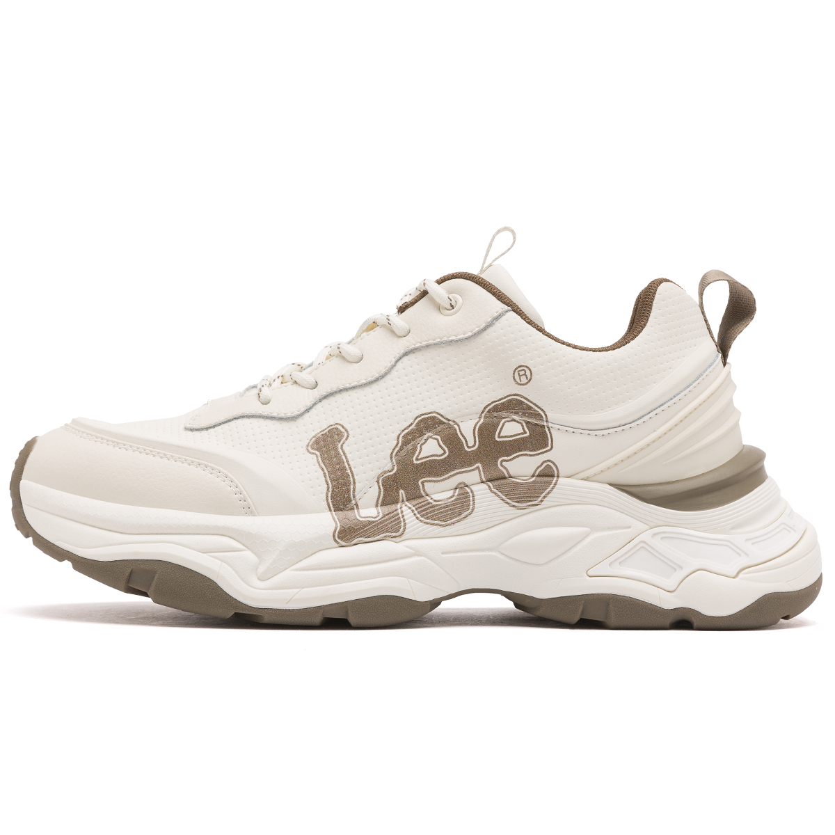 

Дышащие утолщенные кроссовки для увеличения роста мужские Low top Lee, бежевый