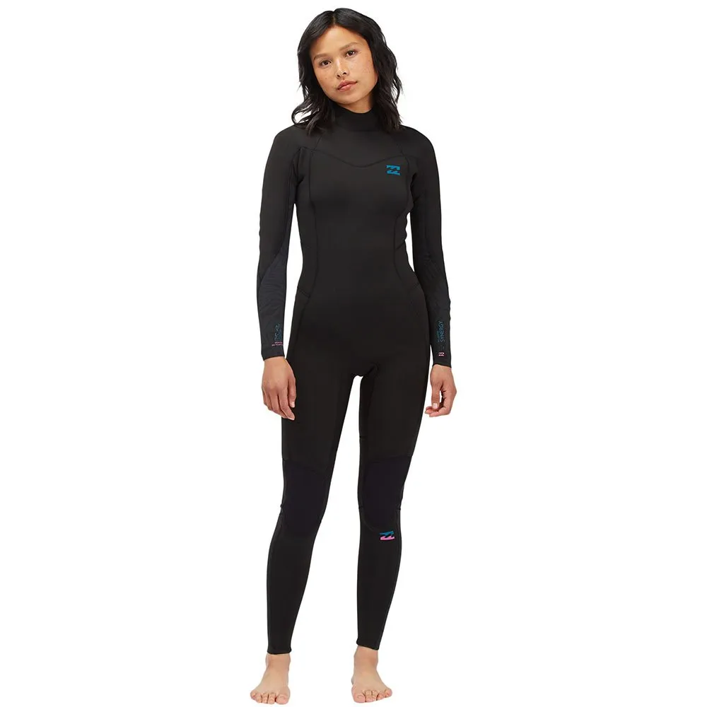 

Неопреновый костюм с длинными рукавами и молнией на спине Billabong Synergy 3/2mm Woman, черный