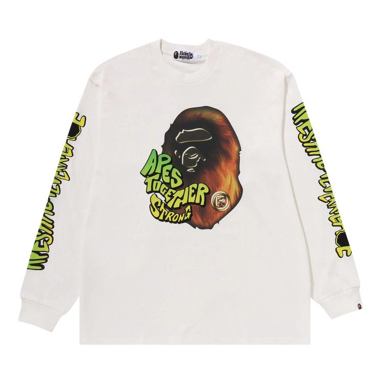 

Футболка BAPE Sport Graphic Long-Sleeve Tee, White