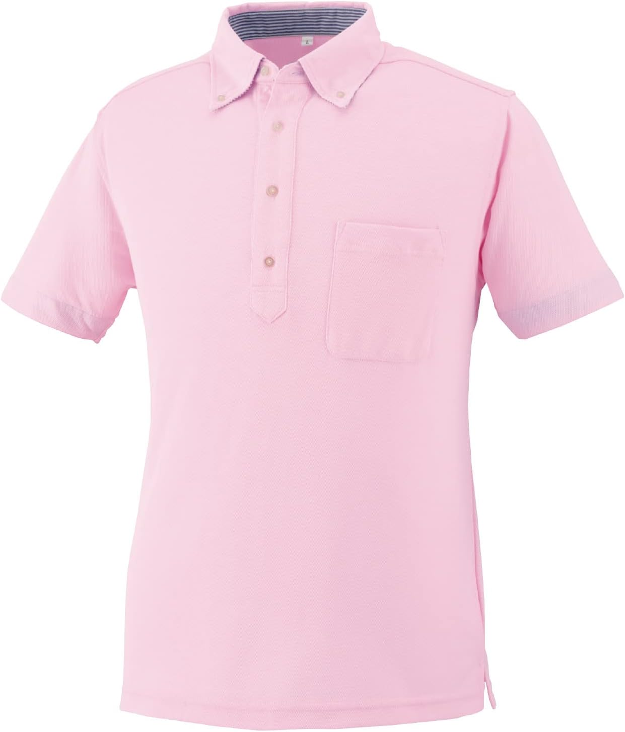 

Поло-рубашка Oguraya DRY с коротким рукавом и пуговицами, модель 9020 SS - 5L Kokuraya, розовый