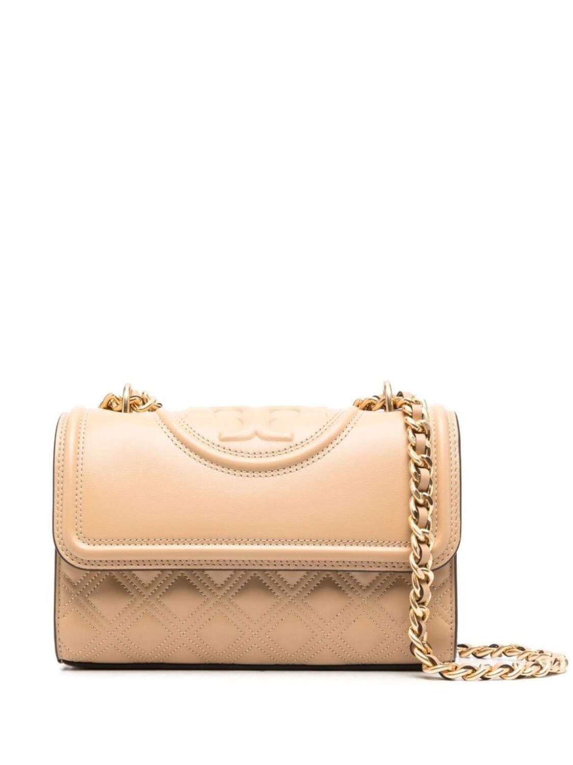 

Tory Burch маленькая сумка через плечо Fleming, нейтральный цвет