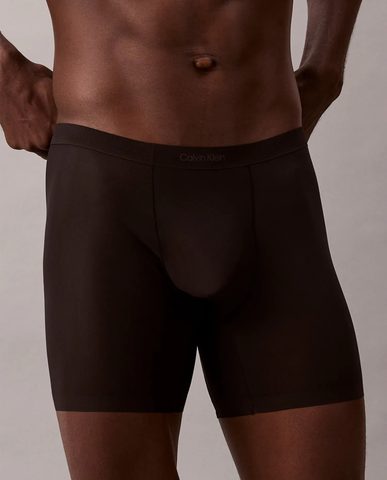 Длинные боксерские трусы для одного Calvin Klein, черный — фото 2
