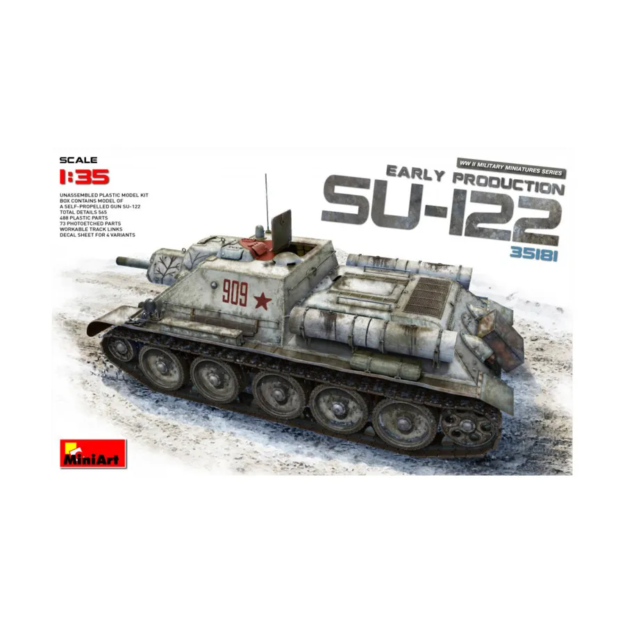 

СУ-122 (раннее производство), WWII Military Miniatures Series (1:35) (MiniArt Models)