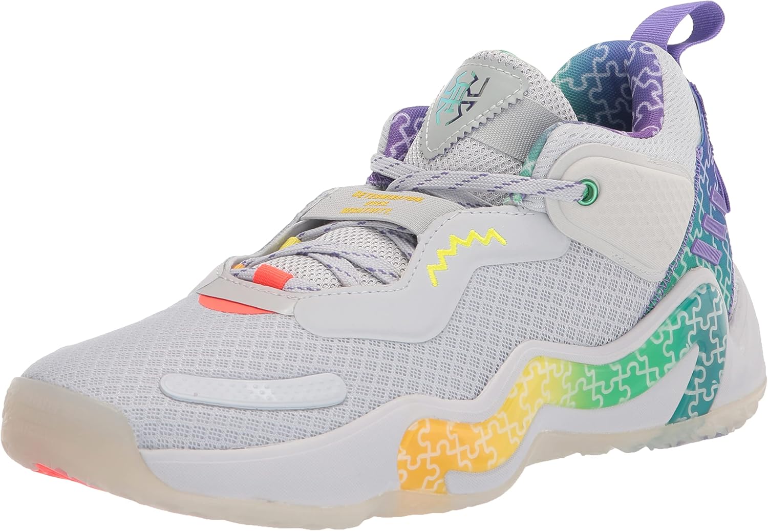 

Баскетбольные кроссовки Adidas Unisex-Adult Don Issue 3, зеленый/фиолетовый