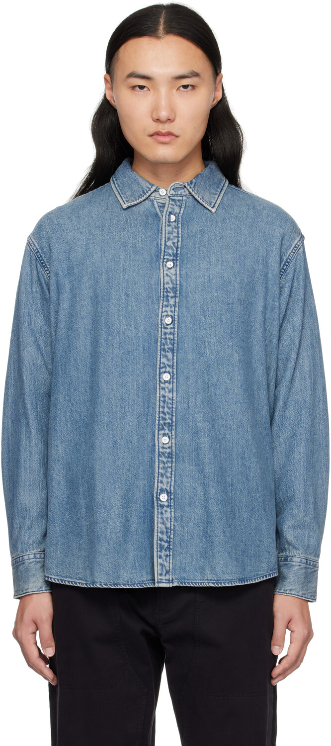 

Синяя джинсовая рубашка Matthew rag & bone