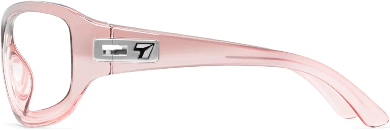 

Женские солнцезащитные очки 7 EYE EMMA Full Wrap, идеально подходят для отдыха на природе, 100% защита от UVA + UVB лучей, Pink Fade Frame/Sharpview Clear Lenses