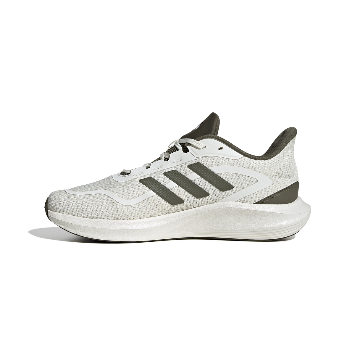 

Повседневные унисекс беговые кроссовки Adidas White/Olive Green с дышащей амортизацией и устойчивостью к истиранию для тренировок