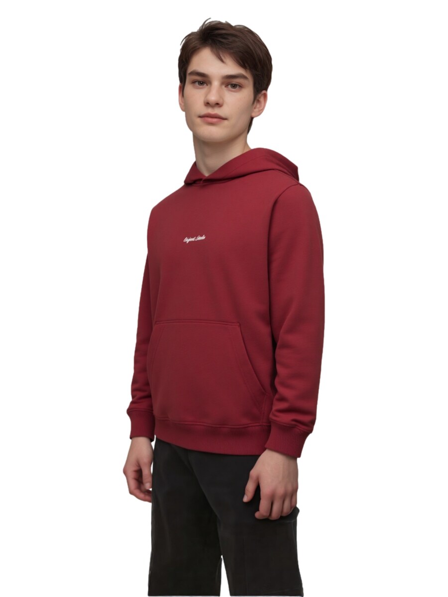 Толстовка Jack & Jones Junior Norrebro, темно-красный — фото 2