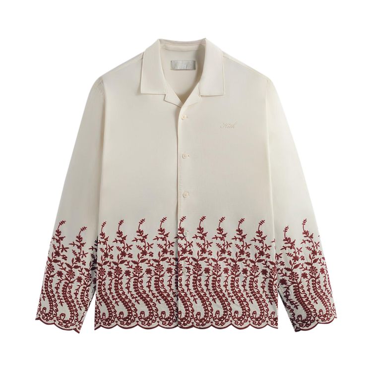 

Рубашка Kith Adonis Camp Collar Shirt 'Fever', кремовый