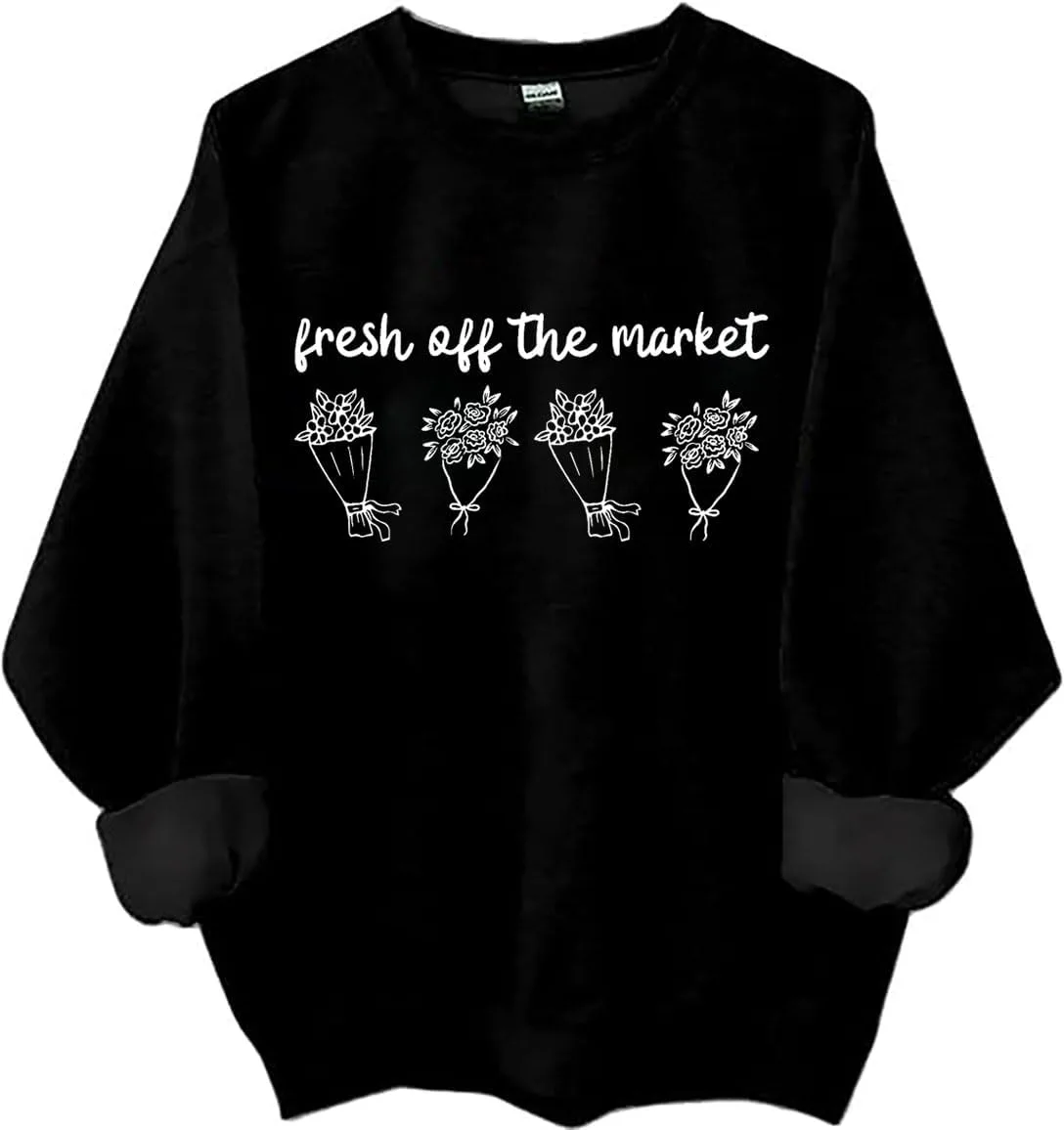 

Свитшот Fresh Off The Market с цветочным принтом Czbic