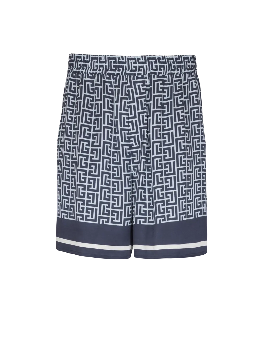 

Свободные шорты с монограммой Balmain, синий