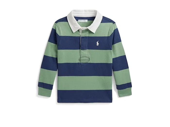 Рубашка поло The Iconic Rugby Shirt Polo Ralph Lauren Kids, Faded Mint/Old Royal