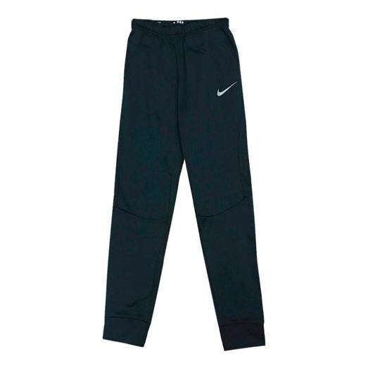 

Брюки logo straight fleece lined casual sports pants black Nike, черный