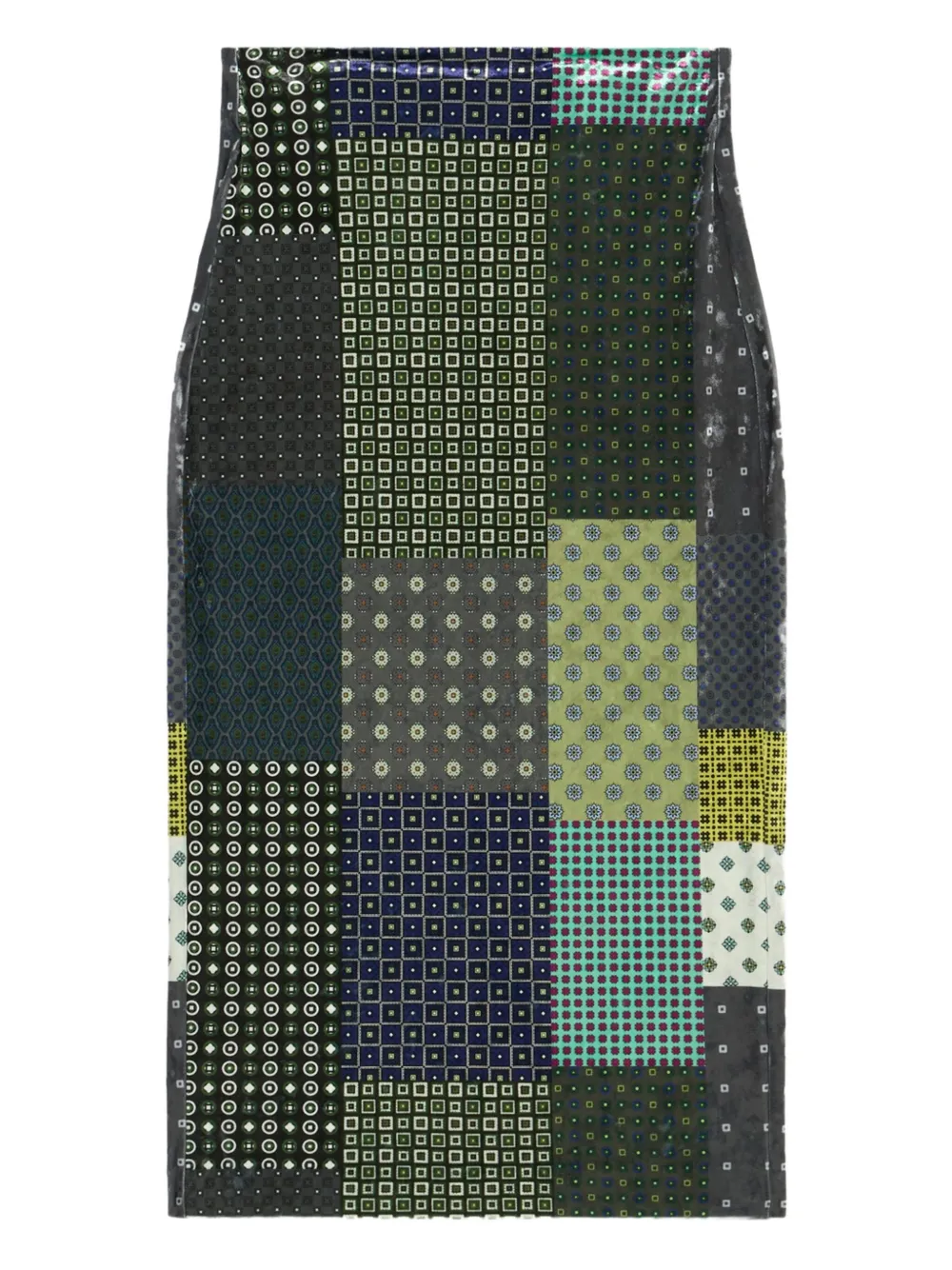 

Юбка миди в технике пэчворк Pierre-Louis Mascia, зеленый