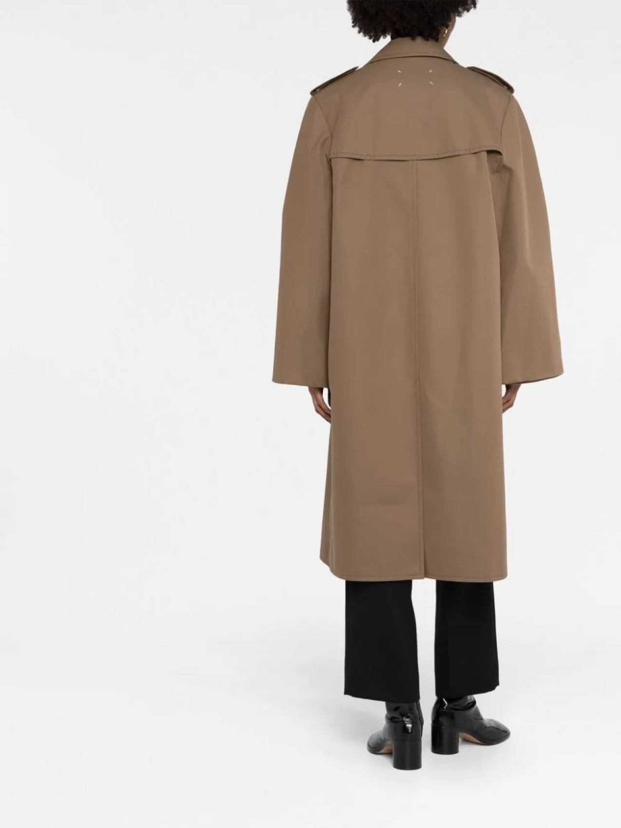 Maison Margiela тренч из органического хлопка, коричневый — фото 4