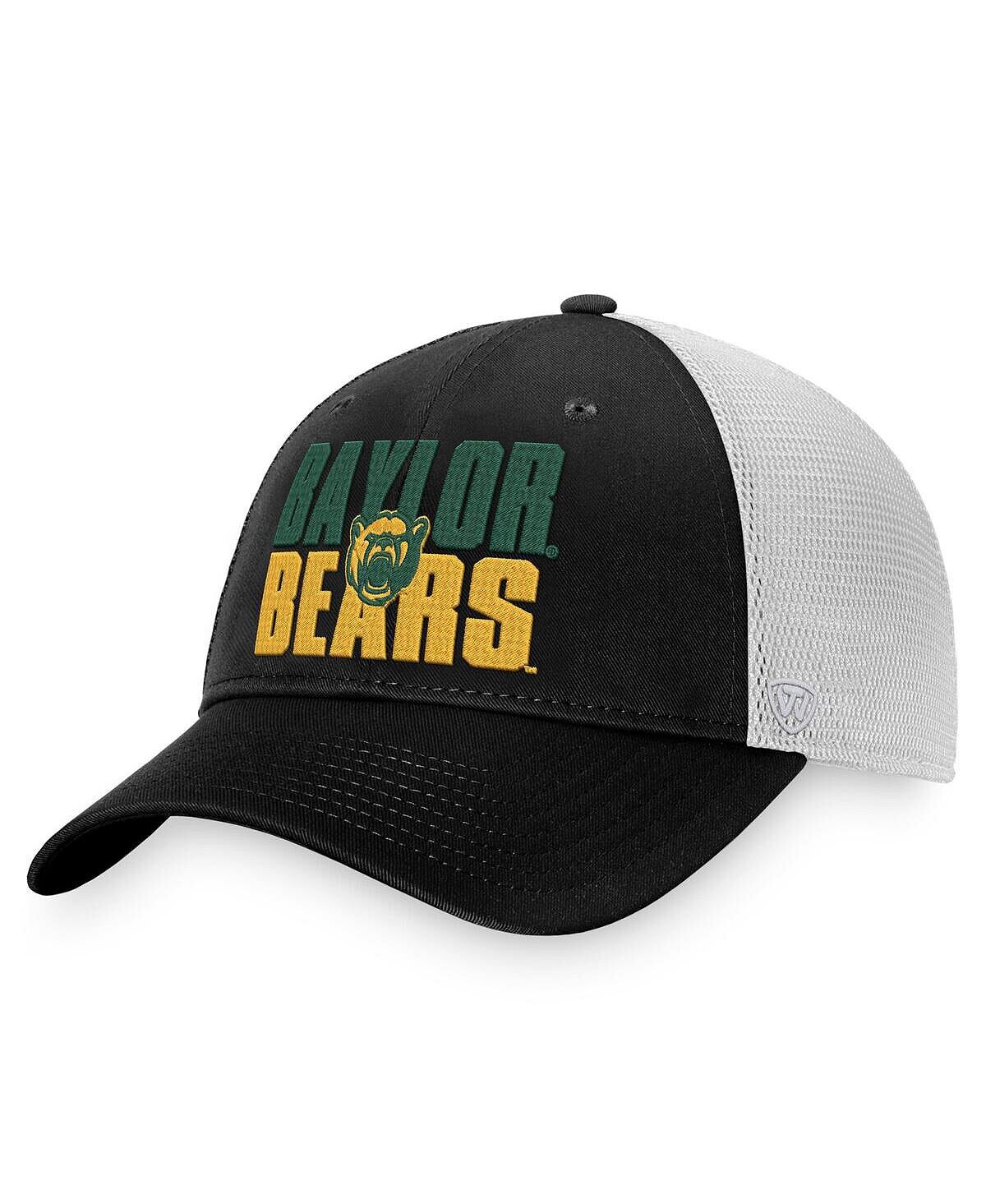 

Мужская черно-белая кепка Baylor Bears Stockpile Trucker Snapback Top of the World