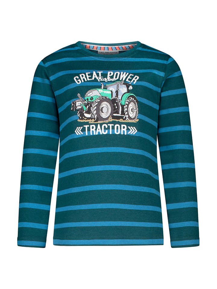 

Salt and Pepper Футболка с длинными рукавами «Командная работа» синего цвета