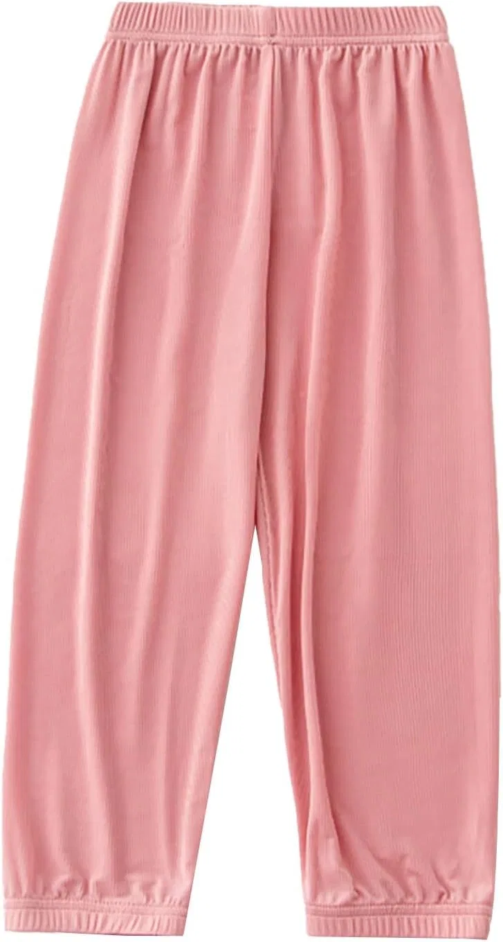 Спортивные брюки для девочек, свободные, на широкой резинке, Pink