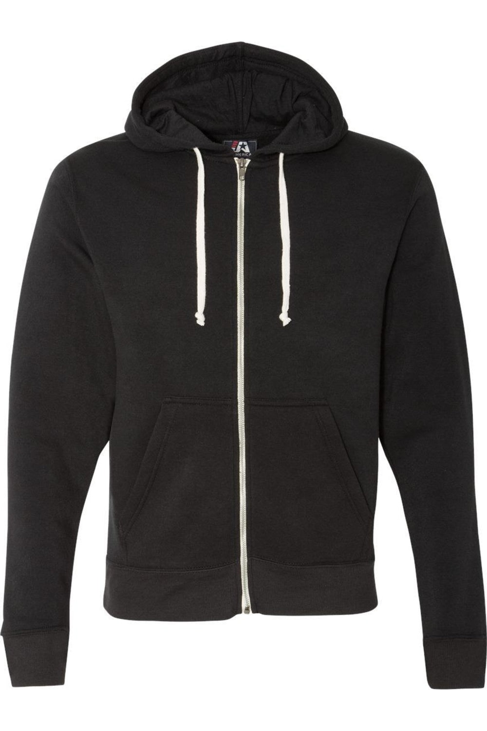

Толстовка с капюшоном Triblend Full-Zip от J. America, цвет black solid